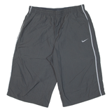 NIKE Mesh Lining Mens Pedal Pushers Shorts Grey Relaxed XL W32