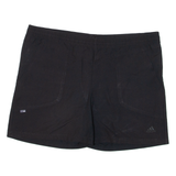 ADIDAS Womens Casual Shorts Black Relaxed UK 12 W36