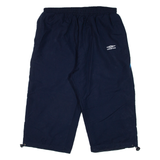 UMBRO Mesh Lining Mens Pedal Pushers Shorts Blue Relaxed L W28