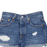LEVI'S 501 BIG E Womens Denim Shorts Blue Relaxed XS W26
