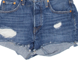 LEVI'S 501 BIG E Womens Denim Shorts Blue Relaxed XS W26