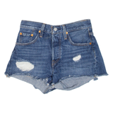 LEVI'S 501 BIG E Womens Denim Shorts Blue Relaxed XS W26