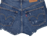 LEVI'S 501 BIG E Womens Denim Shorts Blue Relaxed XS W26