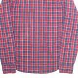 TOMMY HILFIGER Regular Mens Shirt Red Plaid Long Sleeve L
