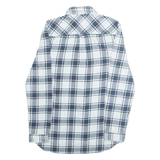 TOMMY HILFIGER Regular Fit Mens Flannel Shirt White Plaid Long Sleeve M