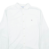 TOMMY HILFIGER Mens Plain Shirt Grey Long Sleeve M