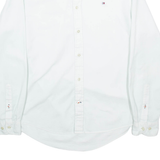 TOMMY HILFIGER Mens Plain Shirt Grey Long Sleeve M