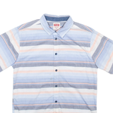 WRANGLER Mens Shirt Blue Striped 2XL