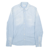 ALL SAINTS Mens Plain Shirt Blue Long Sleeve M
