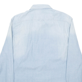 ALL SAINTS Mens Plain Shirt Blue Long Sleeve M