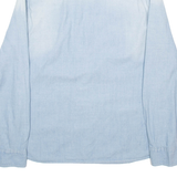 ALL SAINTS Mens Plain Shirt Blue Long Sleeve M