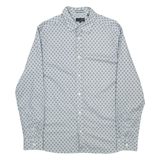 TED BAKER Mens Shirt Blue Crazy Pattern Long Sleeve L