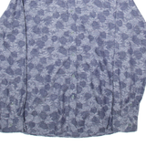 TED BAKER Mens Shirt Grey Floral Long Sleeve M