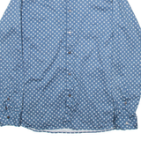 TED BAKER Mens Shirt Blue Crazy Pattern Long Sleeve M