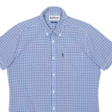 BARBOUR Mens Shirt Blue Gingham S