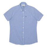BARBOUR Mens Shirt Blue Gingham S