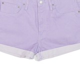 LEVI'S 501 Mid Rise Mens Denim Shorts Purple Relaxed M W32
