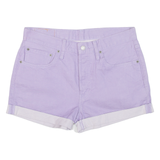 LEVI'S 501 Mid Rise Mens Denim Shorts Purple Relaxed M W32