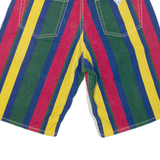 GUESS Mens Denim Shorts Green Relaxed 90s Striped M W30