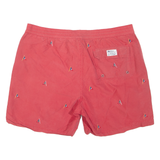 TOMMY HILFIGER Mesh Lined Mens Swimming Shorts Pink Crazy Pattern XL W19