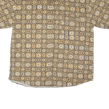NATURAL ISSUE Mens Shirt Brown Geometric L