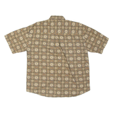 NATURAL ISSUE Mens Shirt Brown Geometric L
