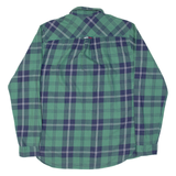 TOMMY HILFIGER Mens Shirt Green Plaid Long Sleeve S