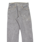 LEVI'S 501 Jeans Mens Grey Regular Straight W26 L27