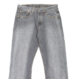 LEVI'S 501 Jeans Customised Mens Grey Regular Straight Stone Wash W32 L27
