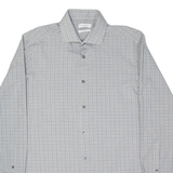 CALVIN KLEIN Slim Fit Mens Shirt Black Check Long Sleeve M