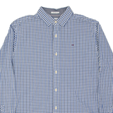 TOMMY HILFIGER Mens Shirt Blue Check Long Sleeve M
