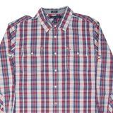TOMMY HILFIGER Custom Fit Mens Shirt Red Plaid Long Sleeve XL