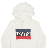 LEVI'S Mens White Hoodie XS