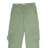 LEVI'S Cargo Womens Trousers Green Regular Straight W27 L28