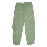 LEVI'S Cargo Womens Trousers Green Regular Straight W27 L28