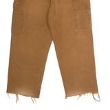 CARHARTT WIP Single Knee Carpenter Mens Canvas Trousers Brown Straight W38 L26