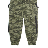 FB SISTER Cuffed Camouflage Cargo Womens Trousers Green Regular Tapered W26 L28