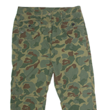 G-STAR Cuffed Camouflage Womens Trousers Green Loose Tapered W30 L22