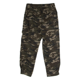 AMISU Camouflage Cargo Womens Twill Trousers Green Regular Straight W30 L26