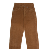 BENETTON Mens Flannel Trousers Brown Regular Straight W26 L30