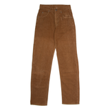 BENETTON Mens Flannel Trousers Brown Regular Straight W26 L30