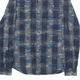 DKNY Mens Shirt Blue Camouflage Long Sleeve S