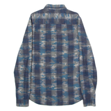 DKNY Mens Shirt Blue Camouflage Long Sleeve S