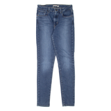 LEVI'S 721 High Rise Womens Jeans Blue Slim Skinny Stone Wash W26 L30