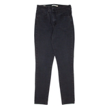 LEVI'S 721 High Rise BIG E Womens Jeans Black Slim Skinny W27 L30