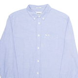 WRANGLER Regular Mens Plain Shirt Blue Long Sleeve S