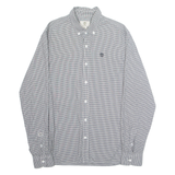 TIMBERLAND Slim Fit Mens Shirt Black Houndstooth Long Sleeve M