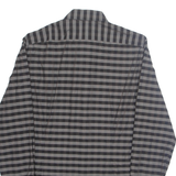 CALVIN KLEIN Slim Fit Mens Shirt Grey Check Long Sleeve L