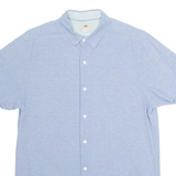 TIMBERLAND Slim Fit Mens Shirt Blue Crazy Pattern M
