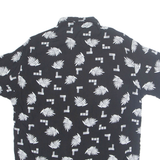 FERNANDO CONFECCOES Mens Hawaiian Shirt Black Floral M